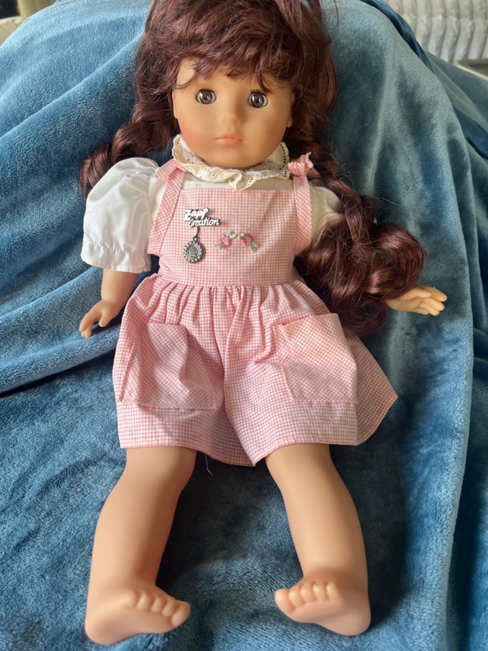 Vintage Zapf Doll with Redish-brown hair.